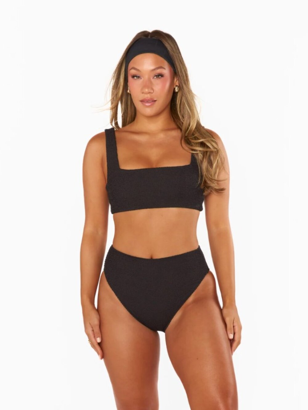 NWOT Show Me Your Mumu Hot Tub Top Black Scrunch / XS